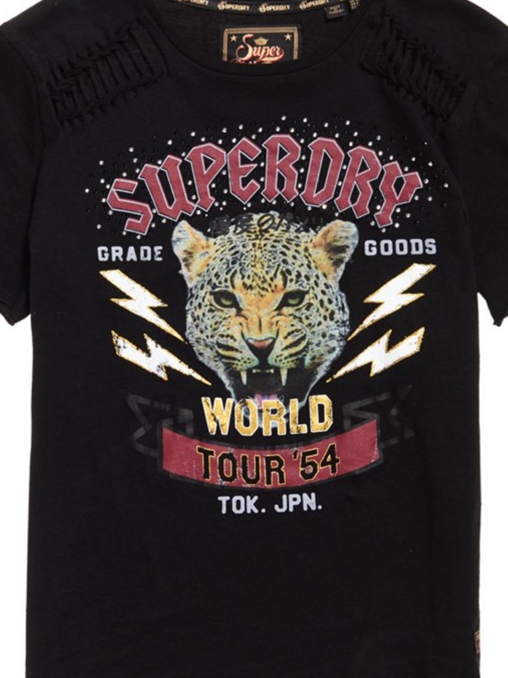 Superdry Black 'World Tour' Graphic Tee